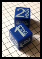 Dice : Dice - 6D - Chessex Heads or Tails Dice Blue - Gen Con Aug 2010